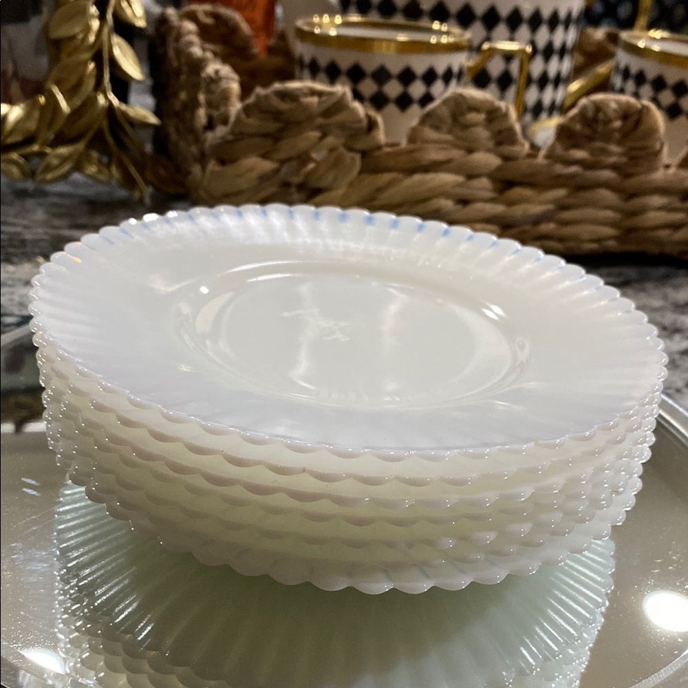 Vintage 1930’s MacBeth-Williams Monax 7 6 3/8” Petalware Bread Plates!